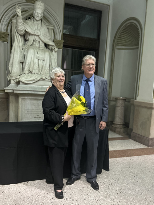 Tim and his wife, Colleen, at Tim's retirement celebration.
